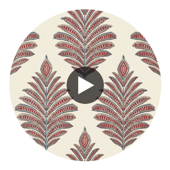 Palampore Leaf | Anna French Wallcovering Circular Swatch | DW
