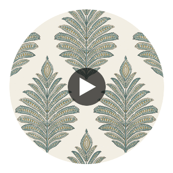 Palampore Leaf | Anna French Wallcovering Circular Swatch | DW