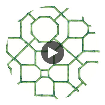 Arbor Emerald | Thibaut Wallcoverings Circular Swatch | Thibaut