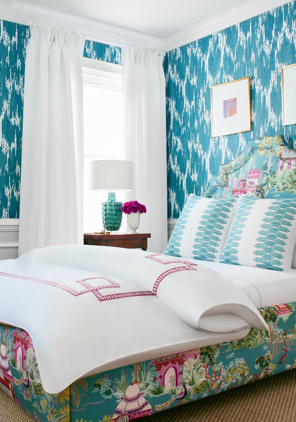Maverick Teal - Teal Wallcovering | Thibaut