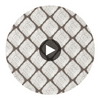Austin Diamond Brown | Thibaut Wallcoverings Circular Swatch | Thibaut