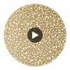 Aedan Cream | Thibaut Wallcoverings Circular Swatch | Thibaut Wallpaper