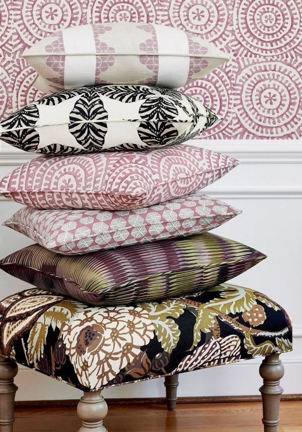 Alcantara Plum Printed Fabric | Thibaut