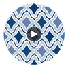 Cruising Blue | Thibaut Wallcoverings Circular Swatch | Thibaut