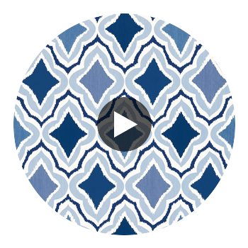 Cruising Blue | Thibaut Wallcoverings Circular Swatch | Thibaut