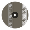 Andreas Stripe Metallic Silver on Charcoal | Thibaut Wallcoverings Circular Swatch | Thibaut Wallpaper