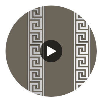 Andreas Stripe Metallic Silver on Charcoal | Thibaut Wallcoverings Circular Swatch | Thibaut Wallpaper