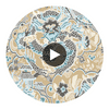 Andreas Stripe Aqua and Beige | Thibaut Wallcoverings Circular Swatch | Thibaut Wallpaper
