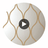 Aldora Silver | Thibaut Wallcoverings Circular Swatch | Thibaut Wallpaper
