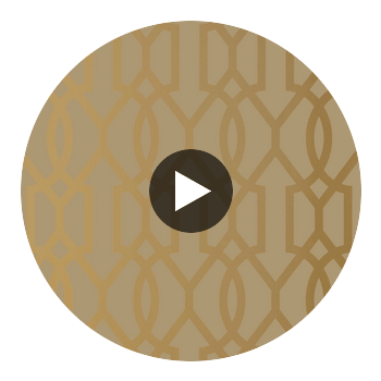Downing Gate Metallic Gold on Bark | Thibaut Wallcoverings Circular Swatch | Thibaut