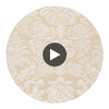 Lyndon Damask White on Beige | Thibaut Wallcoverings Circular Swatch | Thibaut