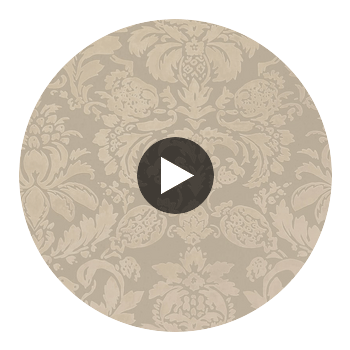 Lyndon Damask Taupe | Thibaut Wallcoverings Circular Swatch | Thibaut