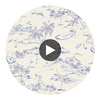 Lucala Blue and Beige | Thibaut Wallcoverings Circular Swatch | Thibaut