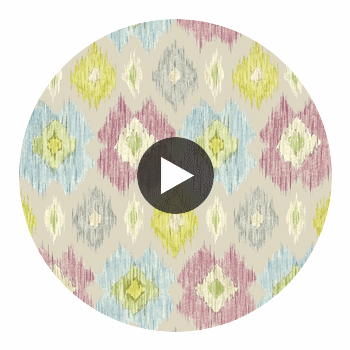Bimini Ikat Grey | Thibaut Wallcoverings Circular Swatch | Thibaut