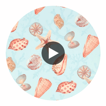 Clearwater Blue | Thibaut Wallcoverings Circular Swatch | Thibaut