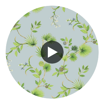 De Soto Blue | Thibaut Wallcoverings Circular Swatch | Thibaut