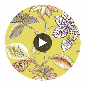 Lucala Citron | Thibaut Wallcoverings Circular Swatch | Thibaut