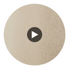 Seagreens Metallic on Flax | Thibaut Wallcoverings Circular Swatch | Thibaut