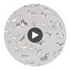 Maduri Grey | Thibaut Wallcoverings Circular Swatch | Thibaut