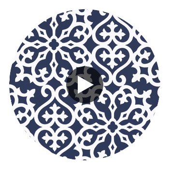 Allison Navy | Thibaut Wallcoverings Circular Swatch | Thibaut Wallpaper