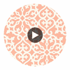 Allison Coral | Thibaut Wallcoverings Circular Swatch | Thibaut Wallpaper
