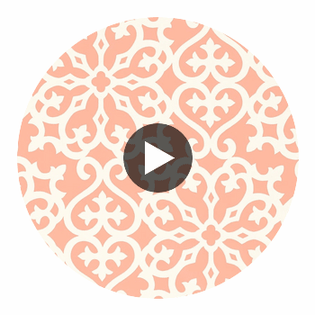 Allison Coral | Thibaut Wallcoverings Circular Swatch | Thibaut Wallpaper