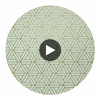 Medina Metallic on Aqua | Thibaut Wallcoverings Circular Swatch | Thibaut