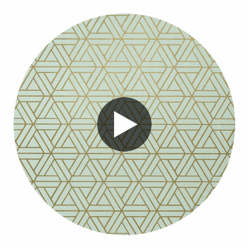 Medina Metallic on Aqua | Thibaut Wallcoverings Circular Swatch | Thibaut