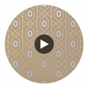 Prescott Metallic on Taupe | Thibaut Wallcoverings Circular Swatch | Thibaut