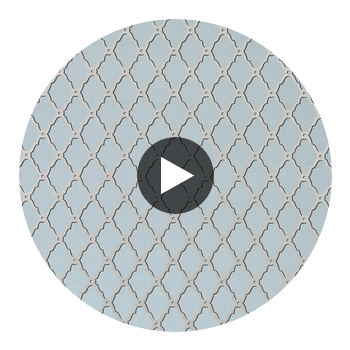 Rothbury Trellis Metallic on Slate Grey | Thibaut Wallcoverings Circular Swatch | Thibaut