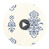 St. Barts Navy on White | Thibaut Wallcoverings Circular Swatch | Thibaut