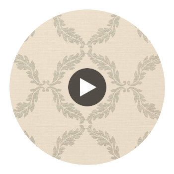 Medici Silver on Cream | Thibaut Wallcoverings Circular Swatch | Thibaut