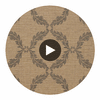 Medici Brown | Thibaut Wallcoverings Circular Swatch | Thibaut