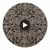 Damask Resource 3 Black | Thibaut Wallcoverings Circular Swatch | Thibaut