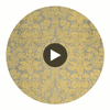 Damask Resource 3 Metallic Gold | Thibaut Wallcoverings Circular Swatch | Thibaut