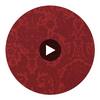 Damask Resource 3 Red | Thibaut Wallcoverings Circular Swatch | Thibaut