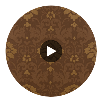 Damask Resource 3 Brown | Thibaut Wallcoverings Circular Swatch | Thibaut
