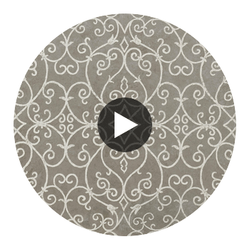 Medici Silver | Thibaut Wallcoverings Circular Swatch | Thibaut