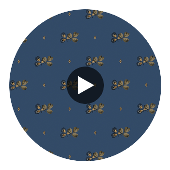 Palace Gate Navy | Thibaut Wallcoverings Circular Swatch | Thibaut