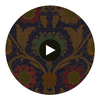 Klein Trellis Navy | Thibaut Wallcoverings Circular Swatch | Thibaut