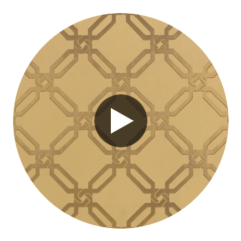 Klein Trellis Tobacco | Thibaut Wallcoverings Circular Swatch | Thibaut