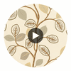 Zane Beige | Thibaut Wallcoverings Circular Swatch | Thibaut