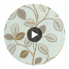 Zane Aqua | Thibaut Wallcoverings Circular Swatch | Thibaut