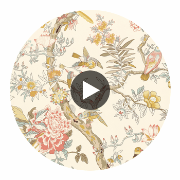 Klein Trellis Cream | Thibaut Wallcoverings Circular Swatch | Thibaut