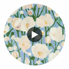 Tivoli Sky Blue | Thibaut Wallcoverings Circular Swatch | Thibaut