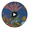 Orleans Navy | Thibaut Wallcoverings Circular Swatch | Thibaut