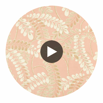 Augusta Apricot | Thibaut Wallcoverings Circular Swatch | Thibaut