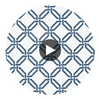 Miramar Way Navy | Thibaut Wallcoverings Circular Swatch | Thibaut