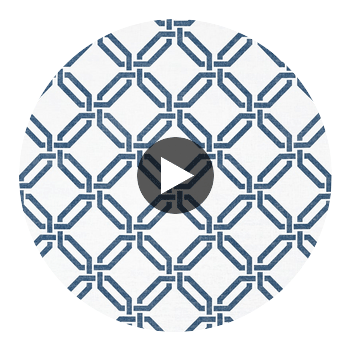 Miramar Way Navy | Thibaut Wallcoverings Circular Swatch | Thibaut