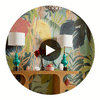 Rainforest Mural Tropical Wallpaper | Thibaut Circular Swatch | Thibaut